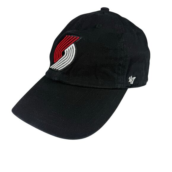 NBA Portland Trailblazers Basketball Black Adjustable Hat with Logo - Picture 1 of 9